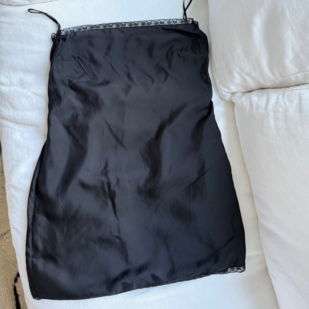 Prada Black Satin Chemise